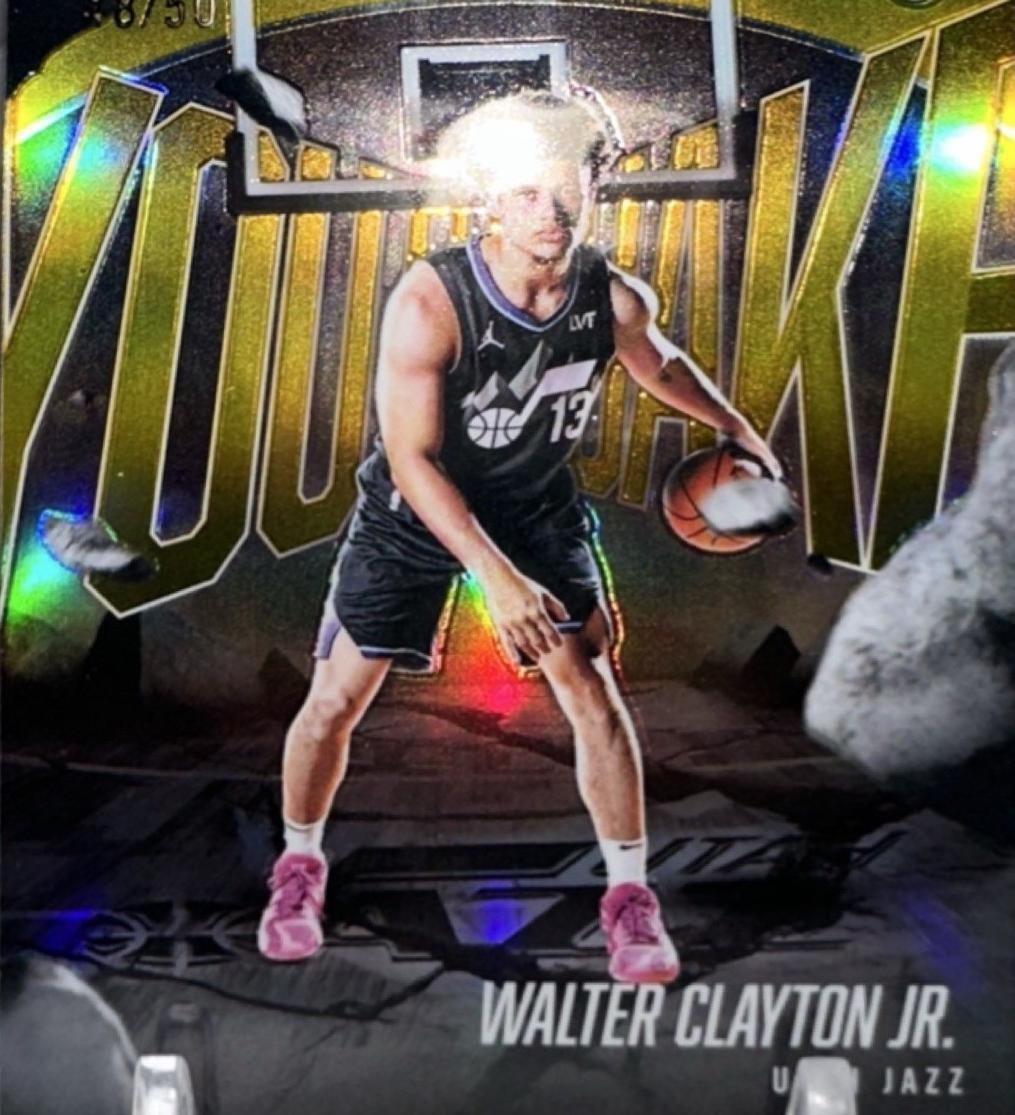Walter Clayton Jr. [Refractor Gold Geometric] #YQ-13