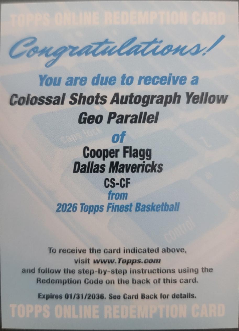 Cooper Flagg [Yellow Geometric] #CS-CF