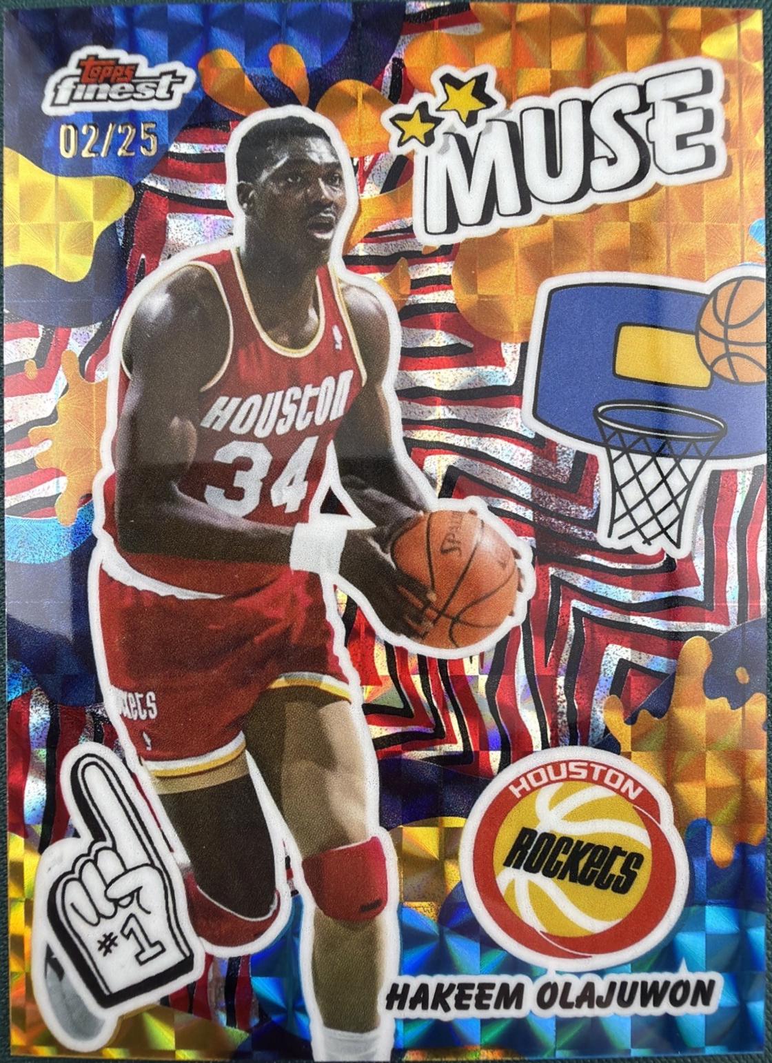 Hakeem Olajuwon [Red Black Geometric Refractor] #M-17