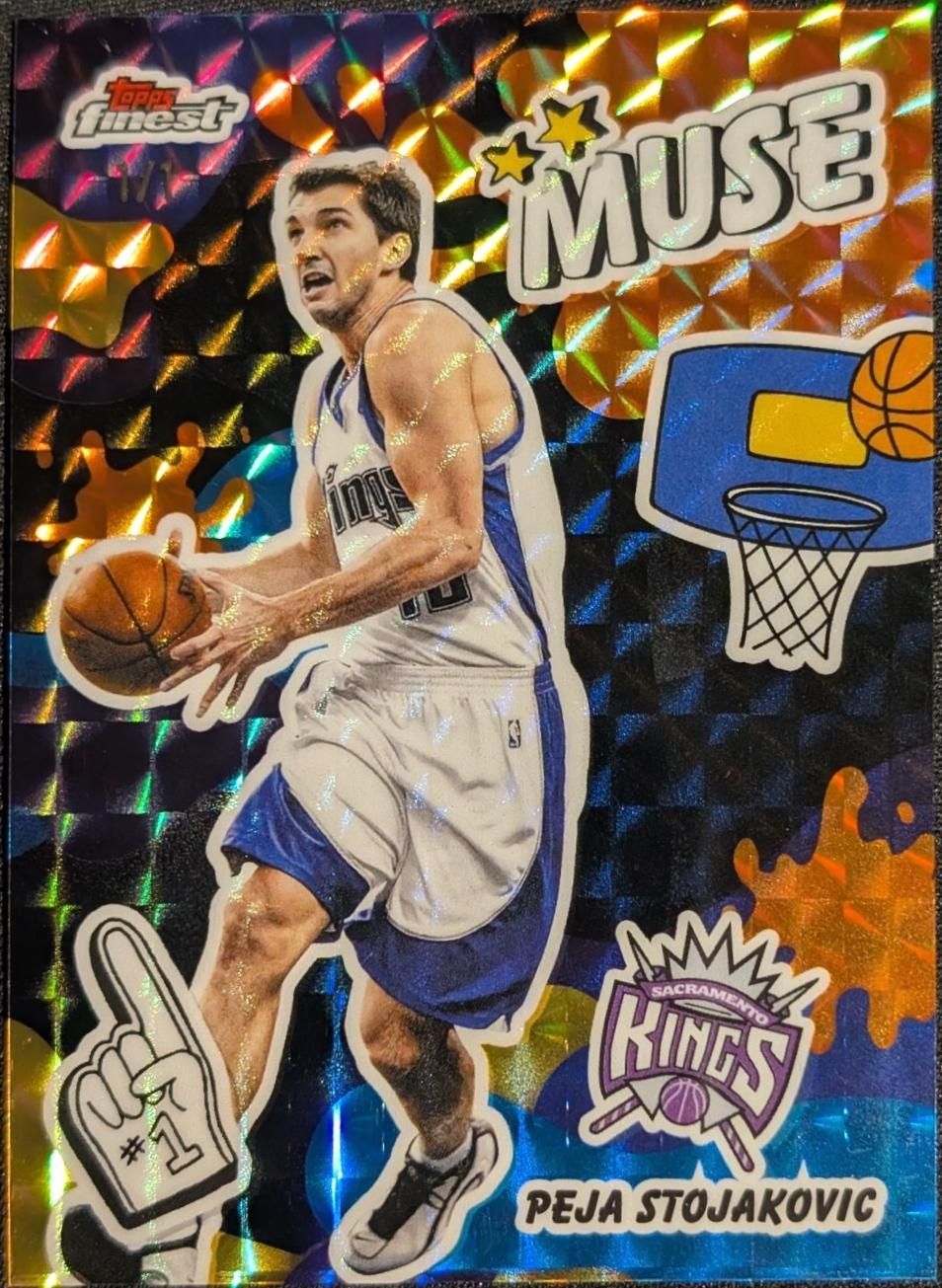 Peja Stojakovic [Black Geometric Refractor] #M-26