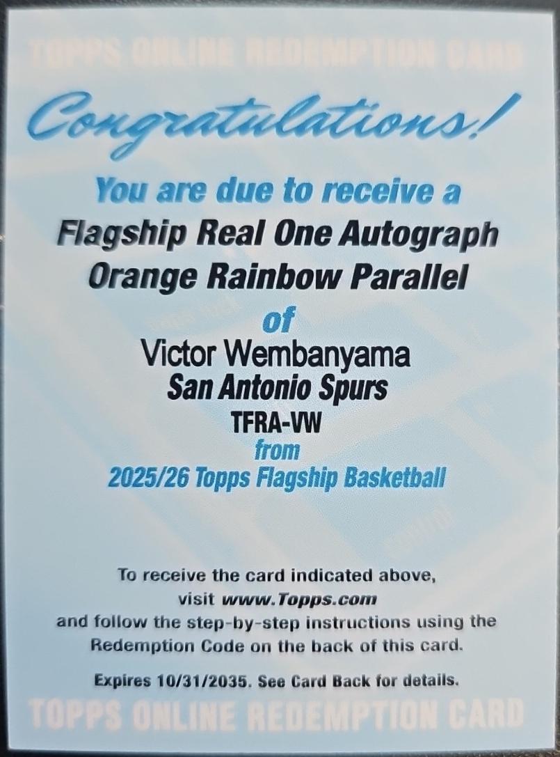 Victor Wembanyama [Orange Rainbow] #TFRA-VW