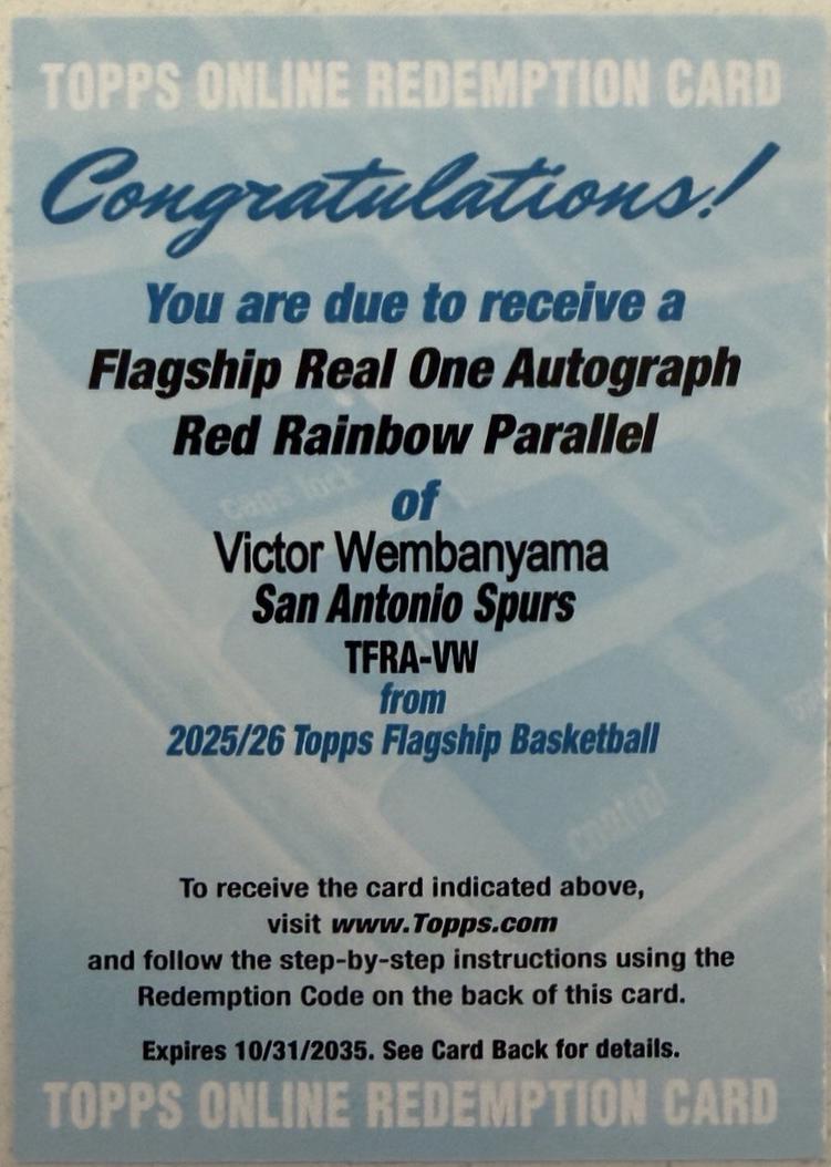 Victor Wembanyama [Red Rainbow] #TFRA-VW