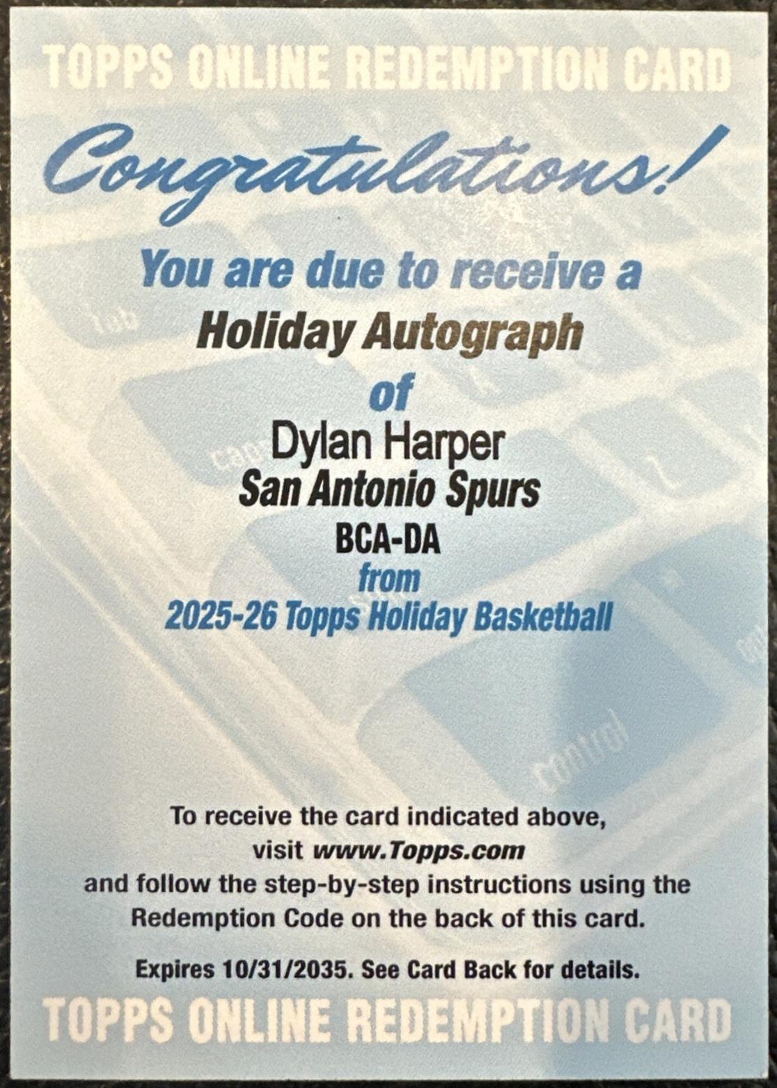 Dylan Harper #BCA-DA