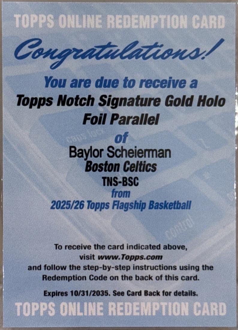 Baylor Scheierman [Holo Gold Foil] #TNS-BSC