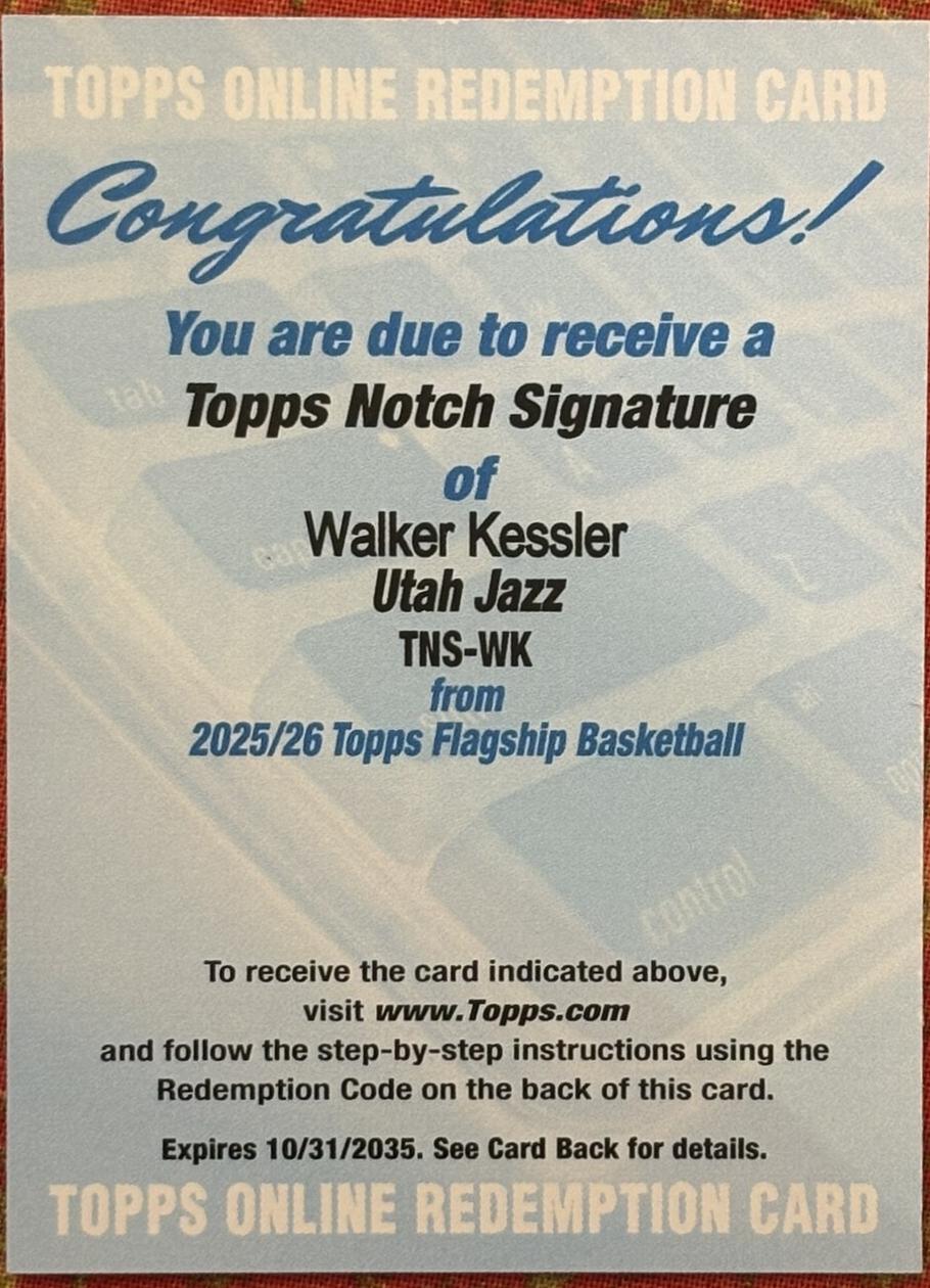 Walker Kessler #TNS-WK