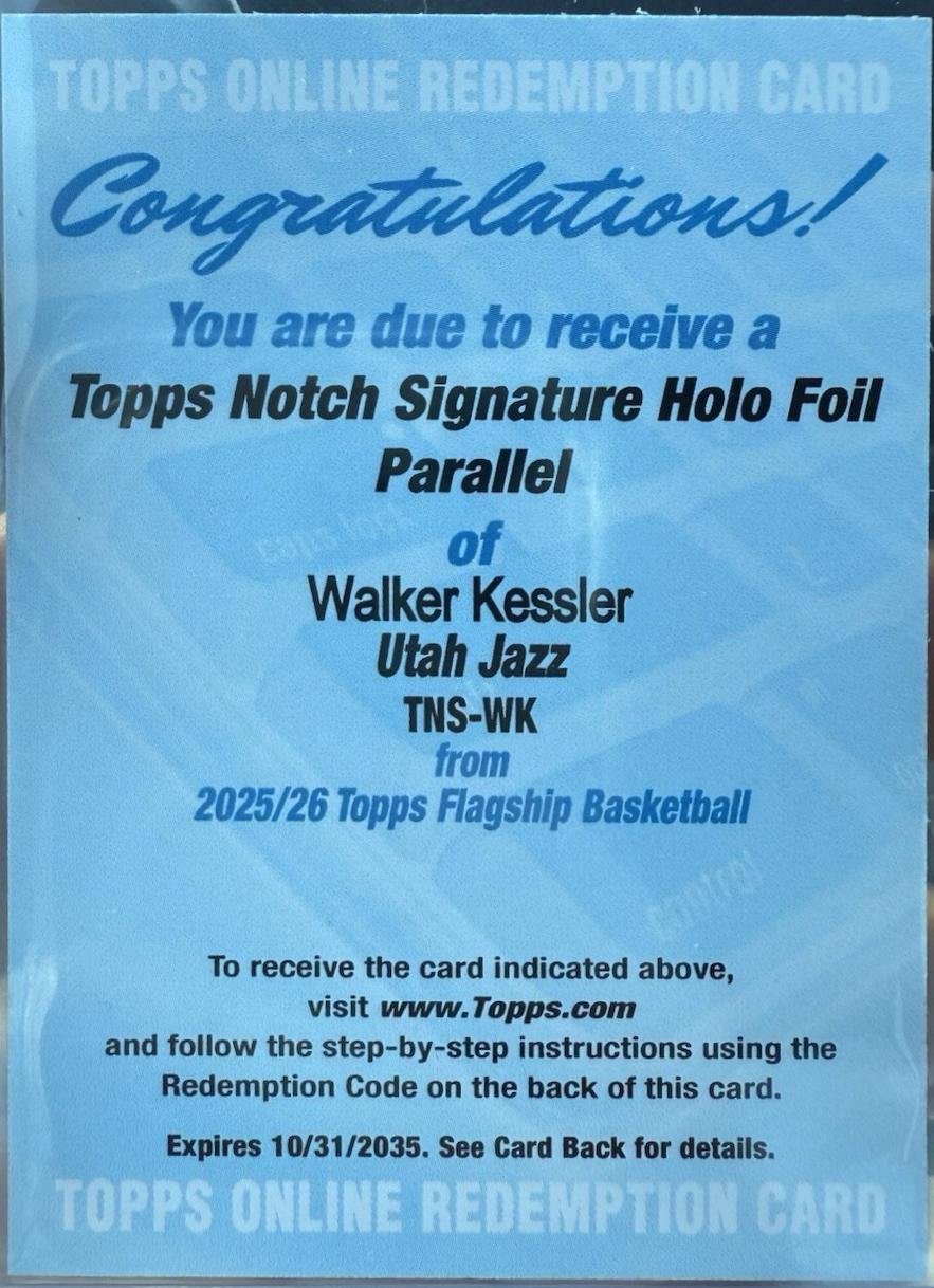Walker Kessler [Holo Foil] #TNS-WK