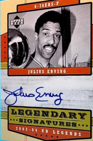 Julius Erving Legendary Signatures #LS-JE