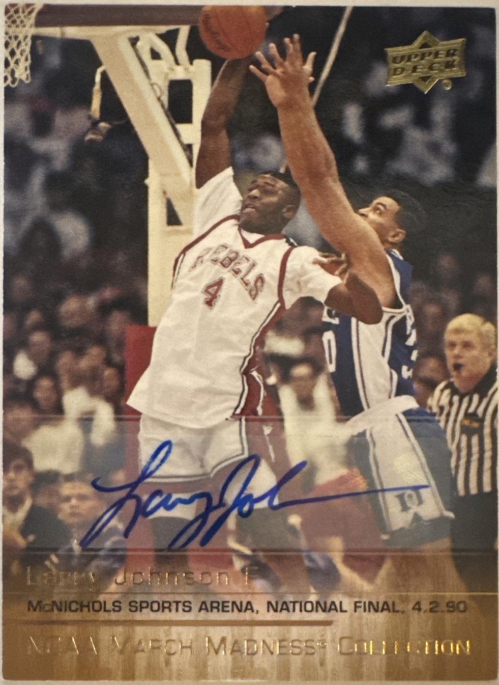 Larry Johnson [Gold Foil Autograph] #LJ-3