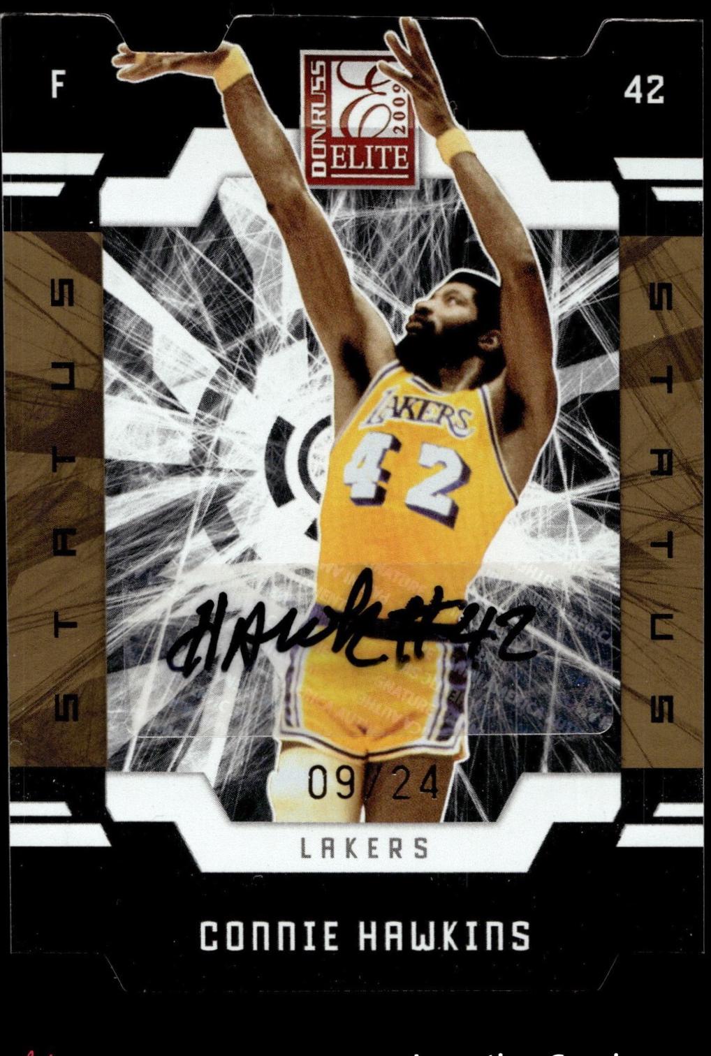 Connie Hawkins  [Die Cut Status Gold Autograph] #143