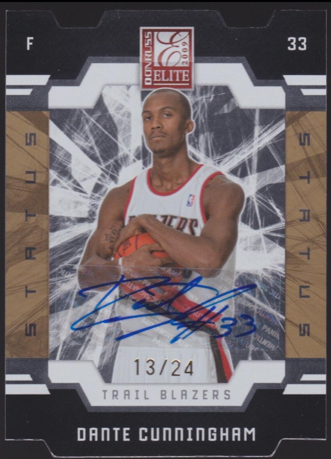 Dante Cunningham [Die Cut Status Gold Autograph] #190
