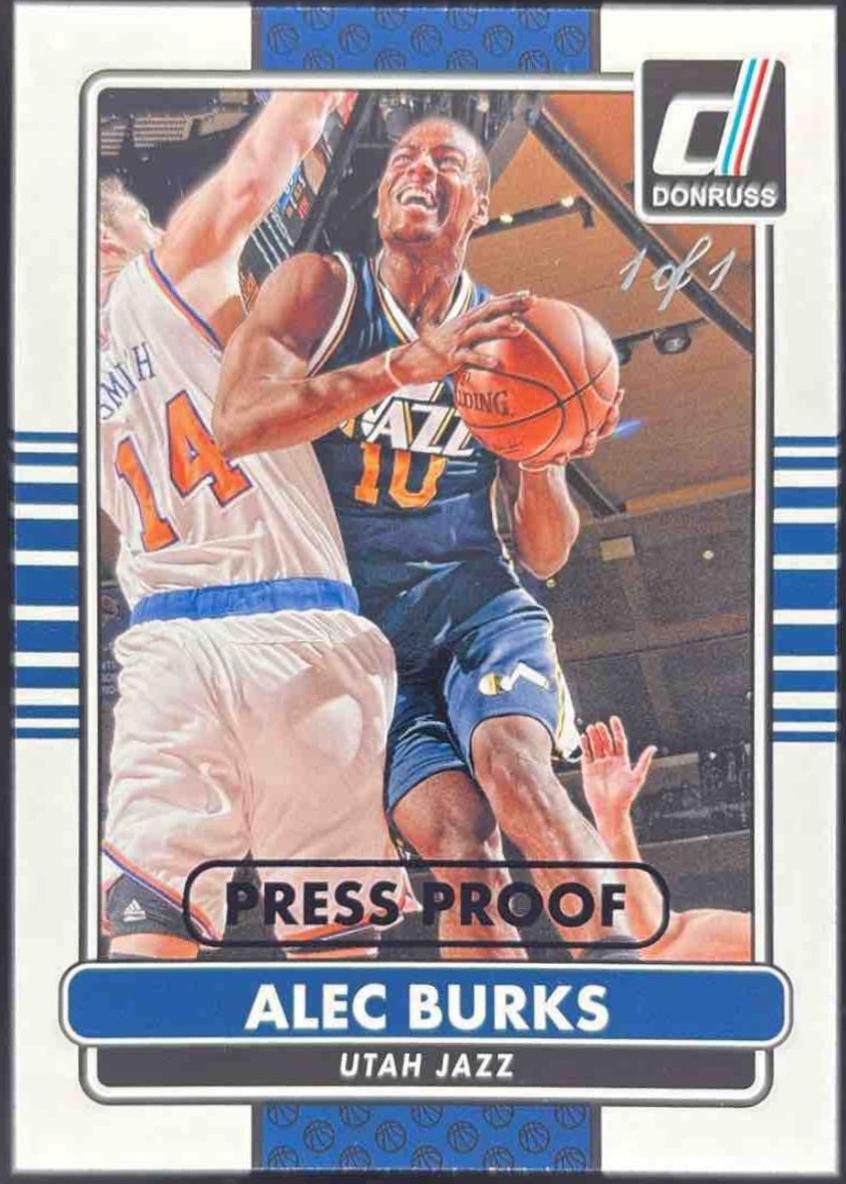 Alec Burks [Black Press Proof] #200