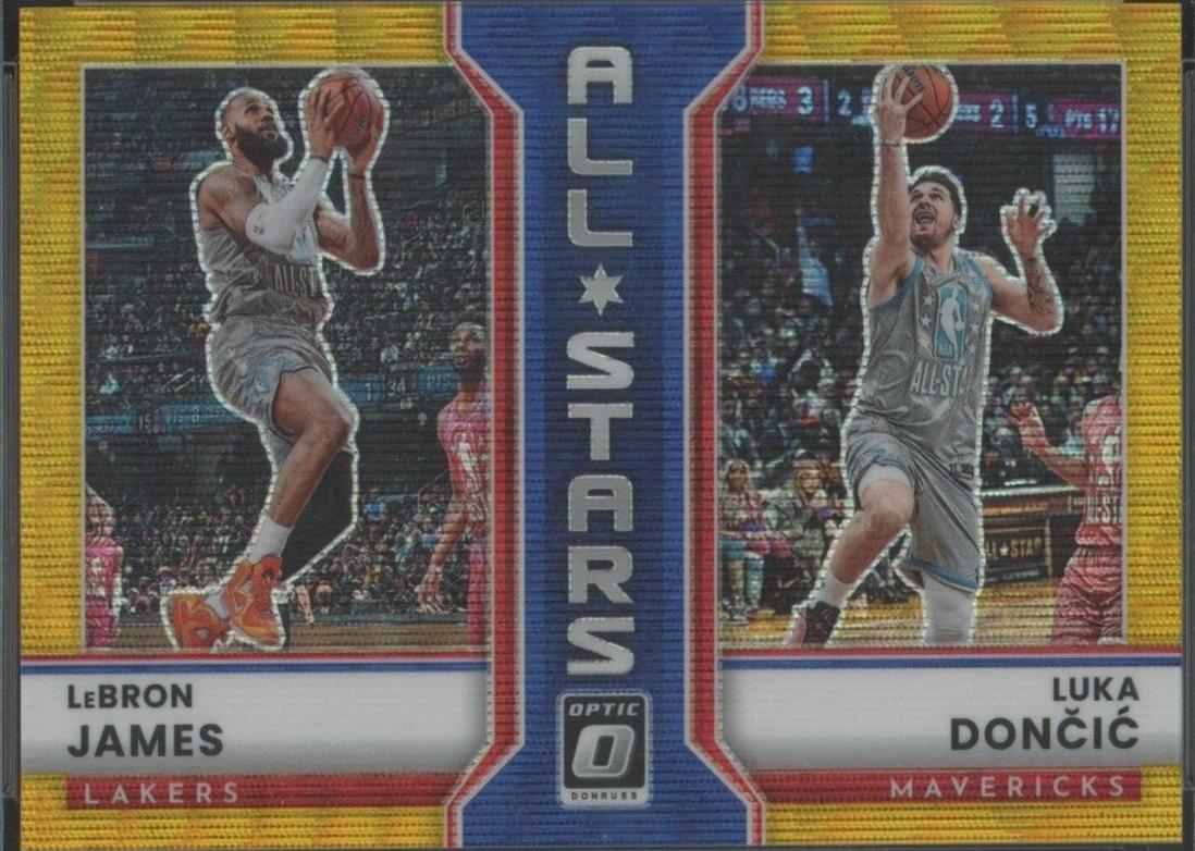LeBron James, Luka Doncic [Gold Wave] #1