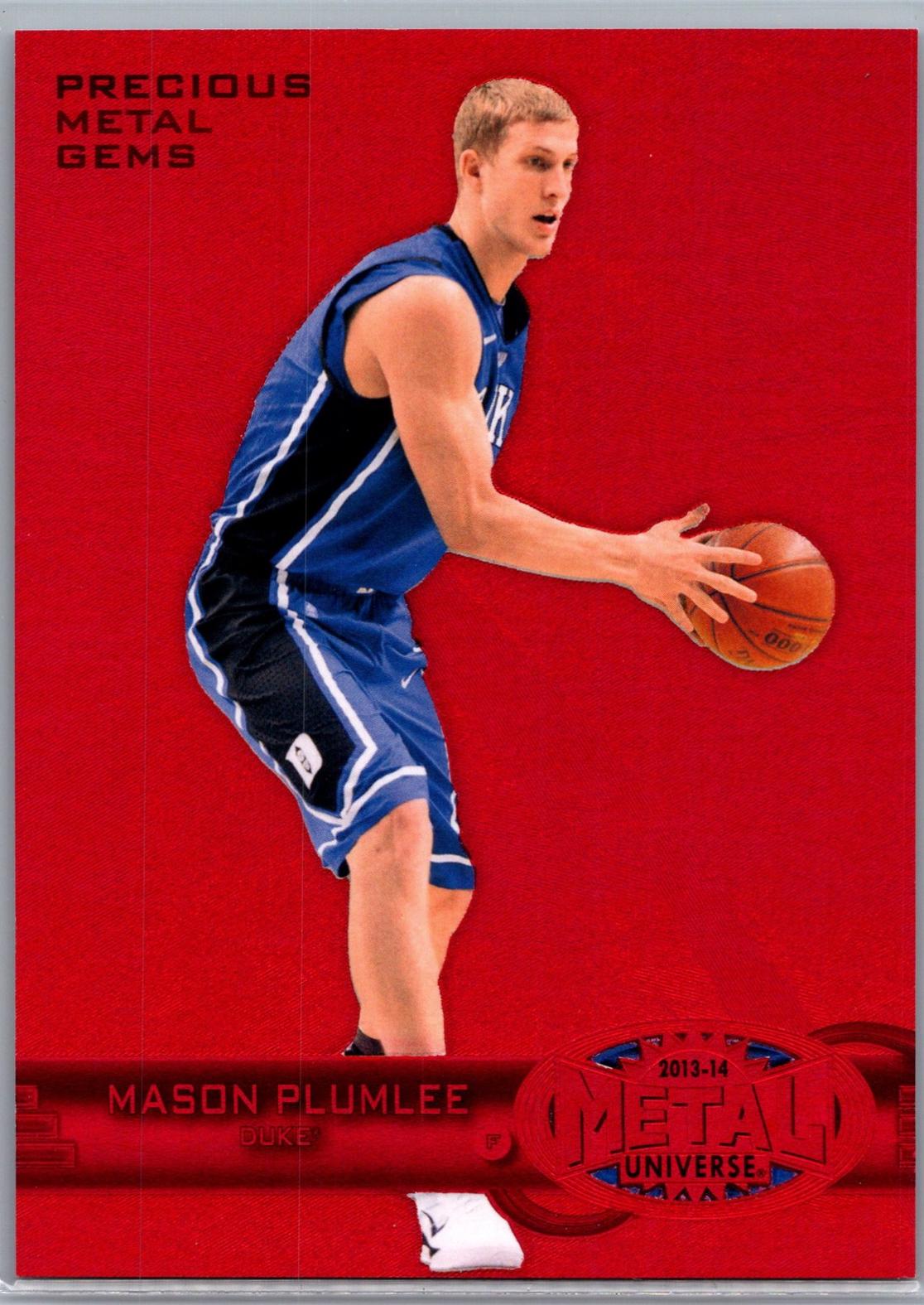 Mason Plumlee Metal Universe Precious Metal Gems Red #258