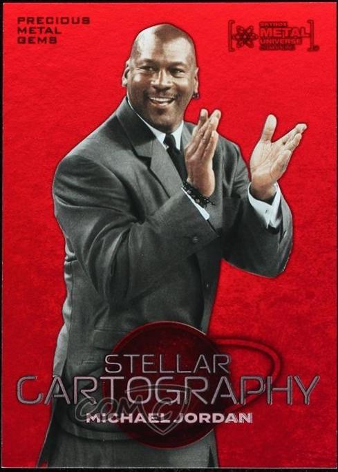 Michael Jordan [Red Precious Metal Gems Stellar Cartography] #101