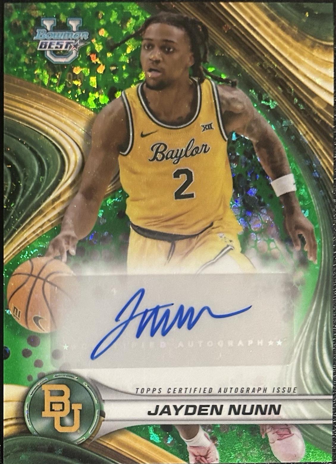 Jayden Nunn [Green Mini-Diamond Refractor] #B24-JN