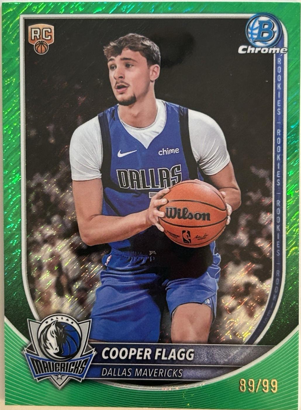 Cooper Flagg [Green Shimmer Refractor] #BCV-1