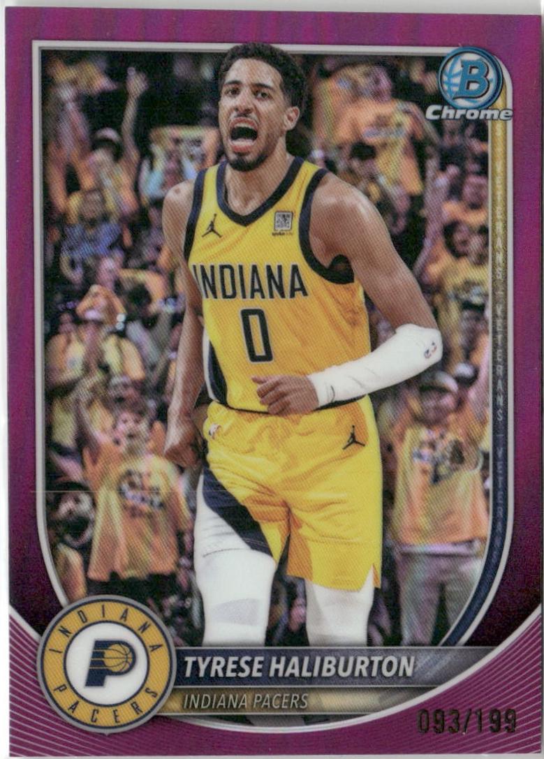 Tyrese Haliburton [Fuchsia Refractor] #BCV-77