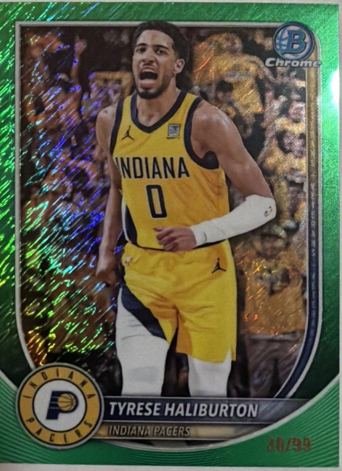 Tyrese Haliburton [Green Shimmer Refractor] #BCV-77