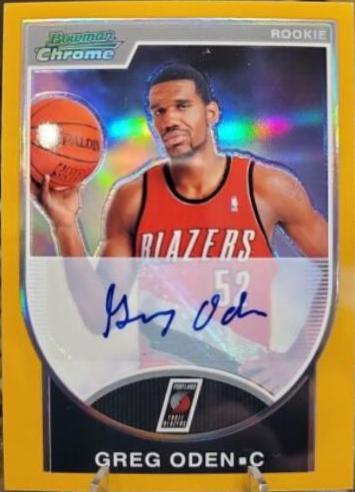 Greg Oden [Gold Refractor Autograph] #152