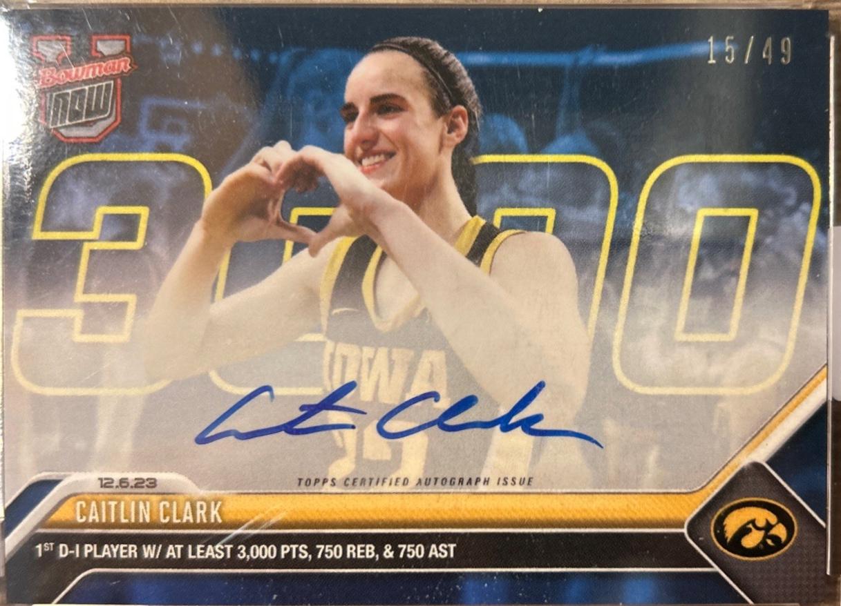 Caitlin Clark [Autograph Blue] #15C