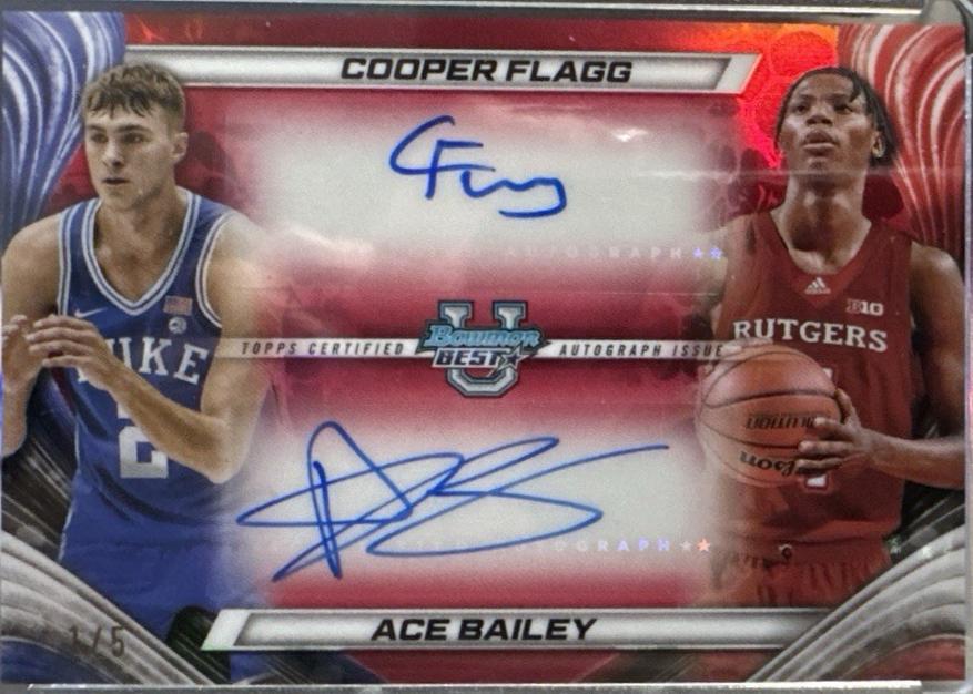 Ace Bailey / Cooper Flagg [Red Refractor] #DRA-CA