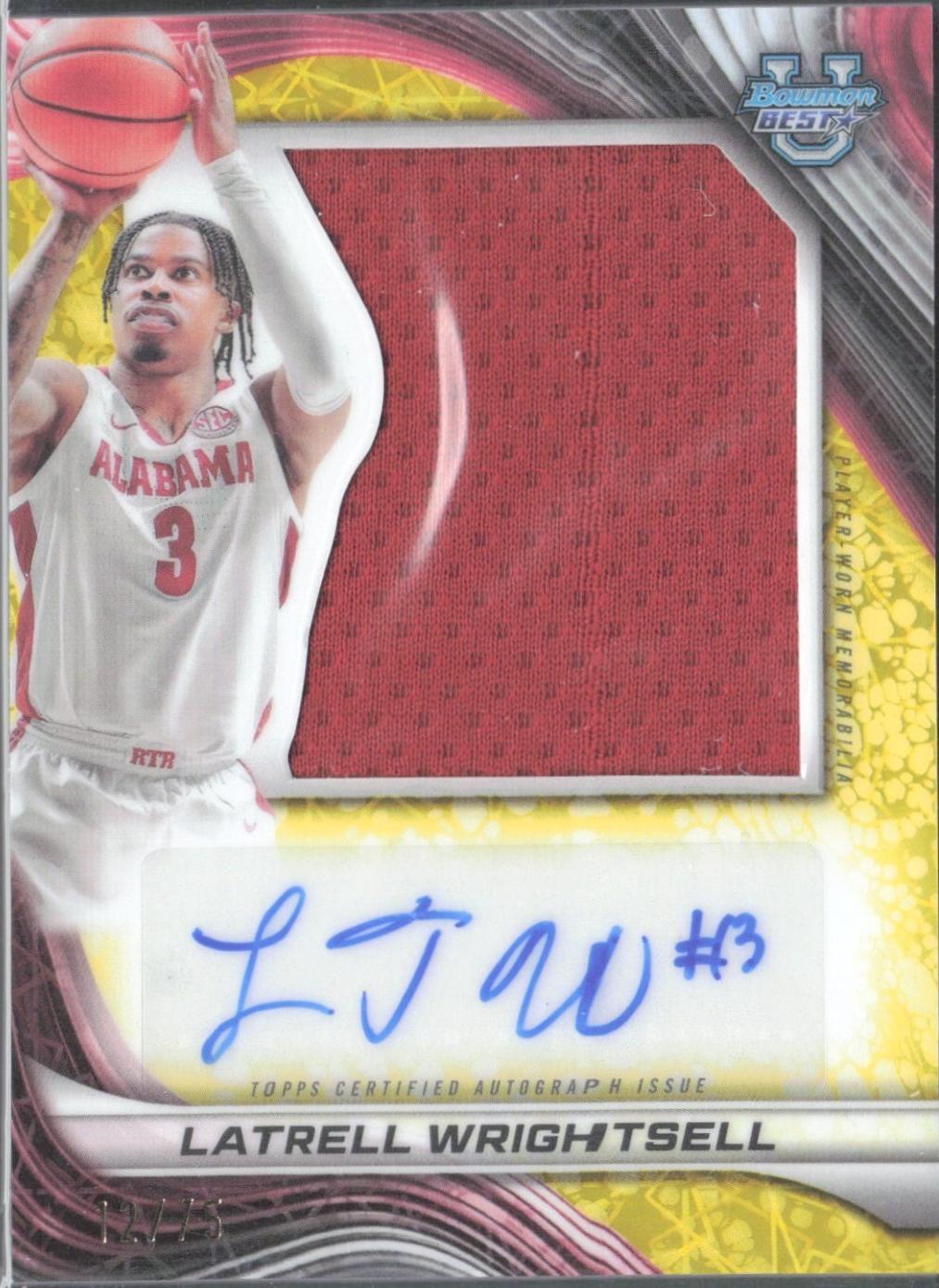 Latrell Wrightsell [Yellow Lazer Refractor] #PJRA-LW