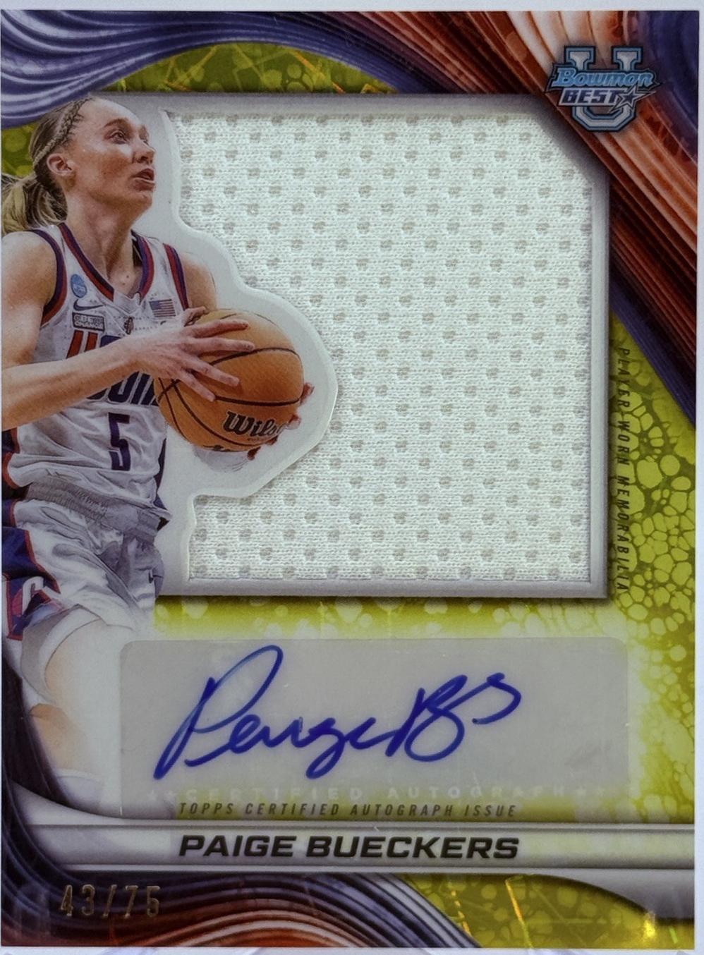 Paige Bueckers [Yellow Lazer Refractor] #PJRA-PB