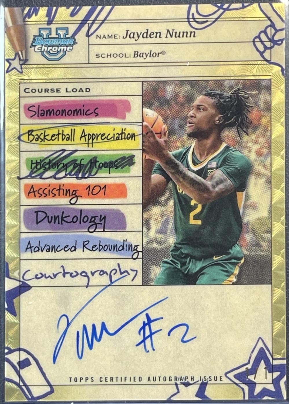 Jayden Nunn [Superfractor] #CLA-JN