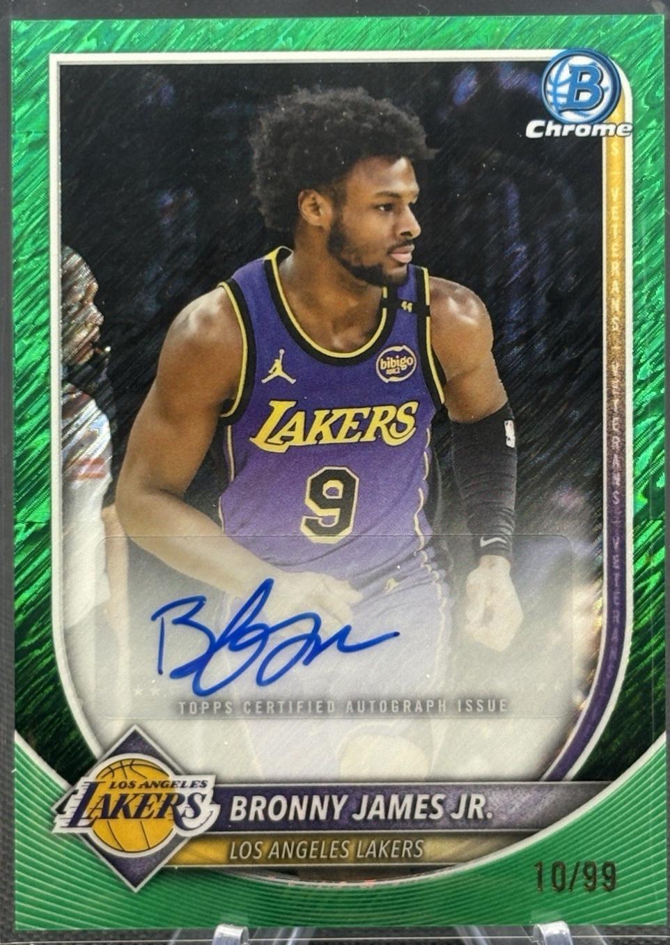 Bronny James Jr. [Green Shimmer Refractor] #BCA-BR