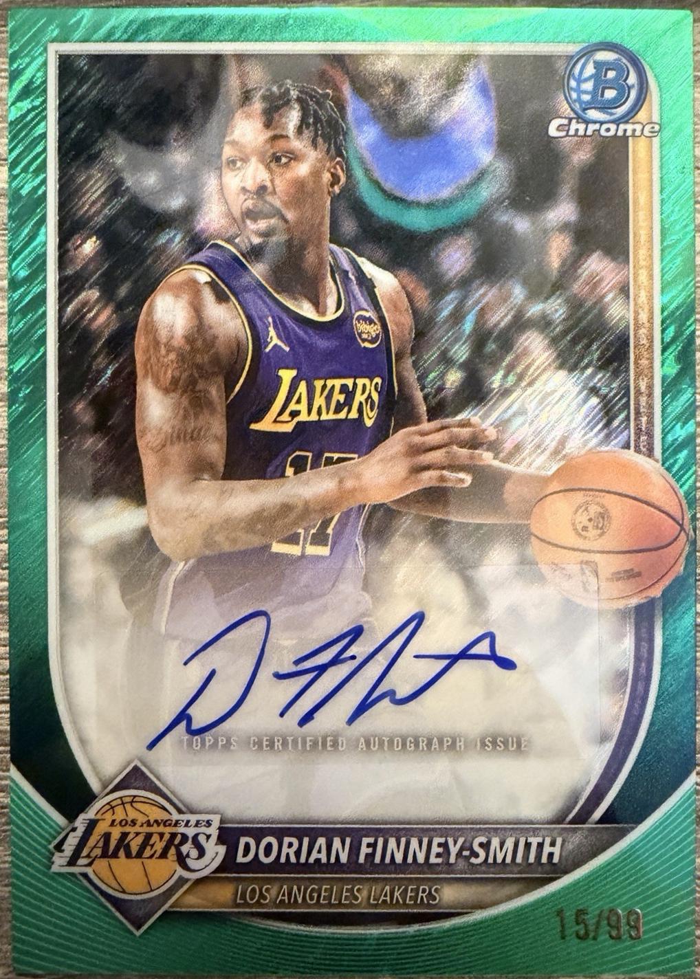Dorian Finney-Smith [Green Shimmer Refractor] #BCA-DFS