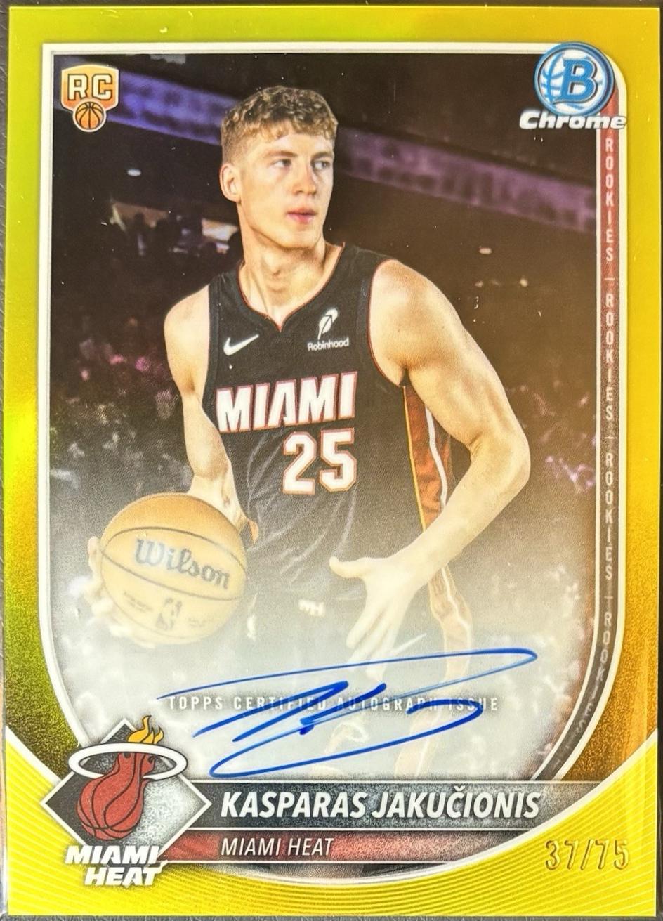 Kasparas Jakučionis [Yellow Refractor] #BCA-KJ