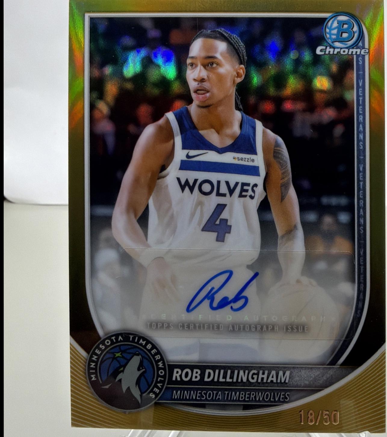 Rob Dillingham [Gold Refractor] #BCA-RD