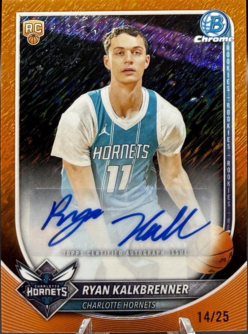 Ryan Kalkbrenner [Orange Shimmer Refractor] #BCA-RK