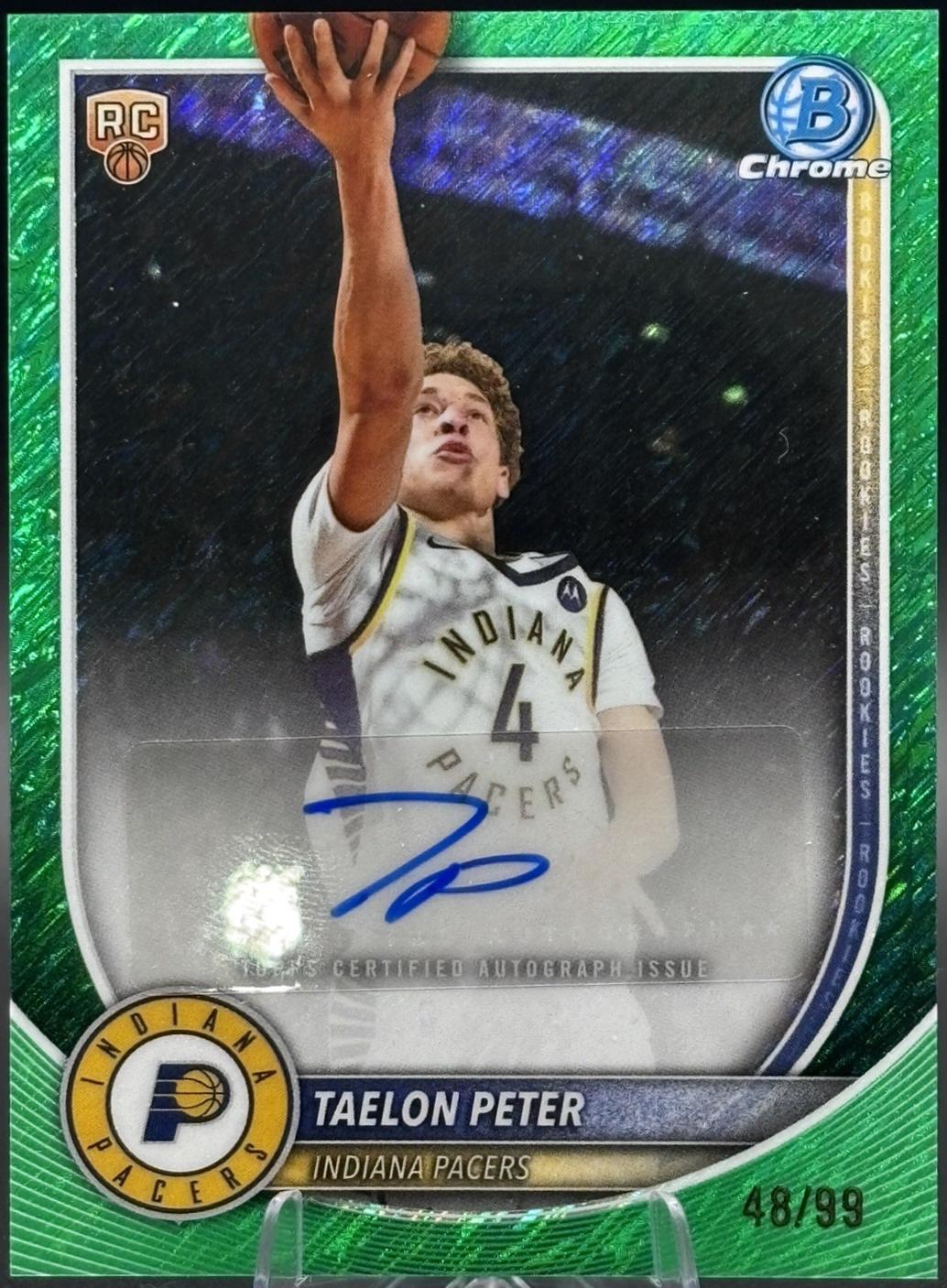 Taelon Peter [Green Shimmer Refractor] #BCA-TE