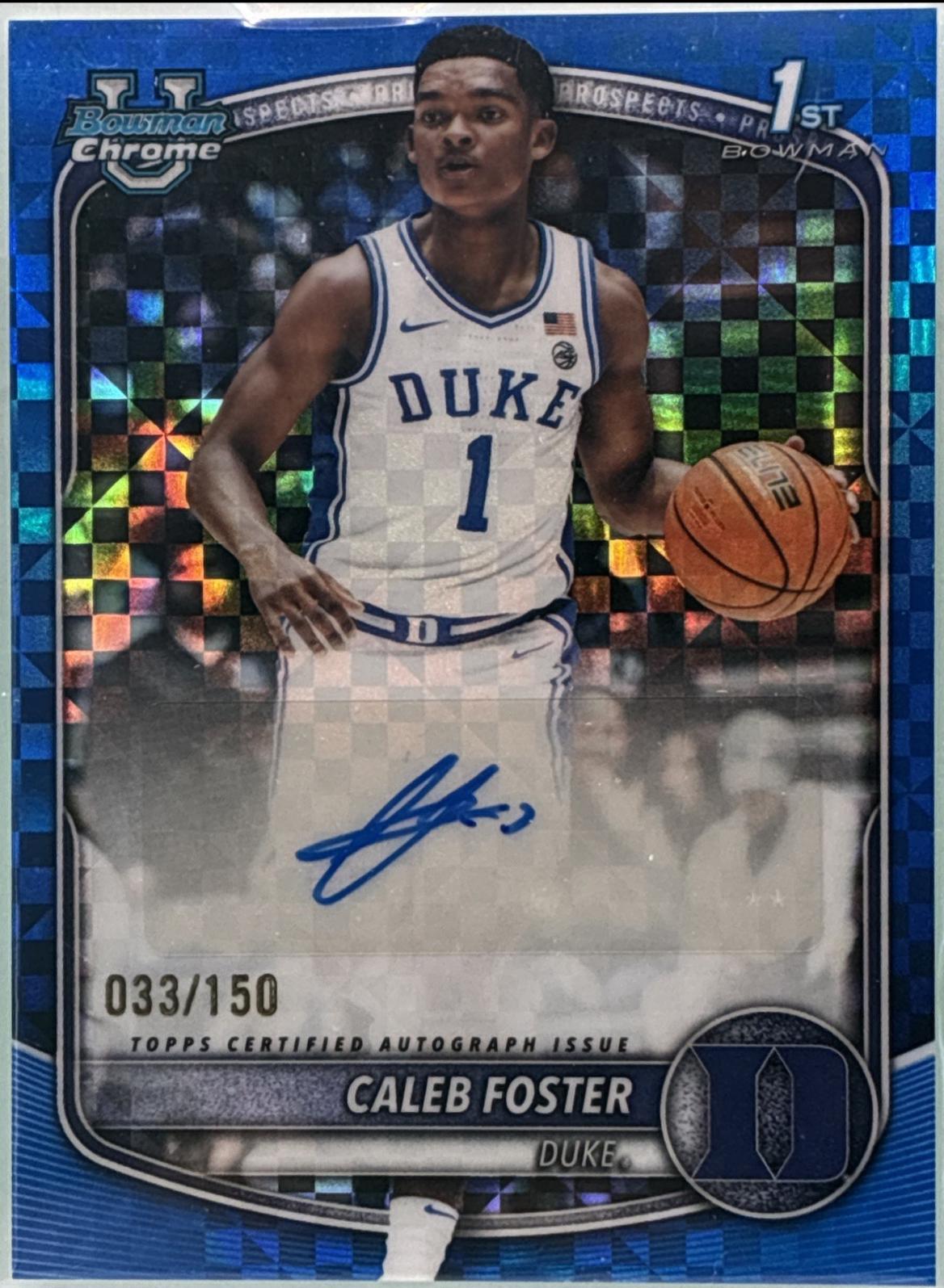 Caleb Foster [Blue X-Fractor] #CPA-CF