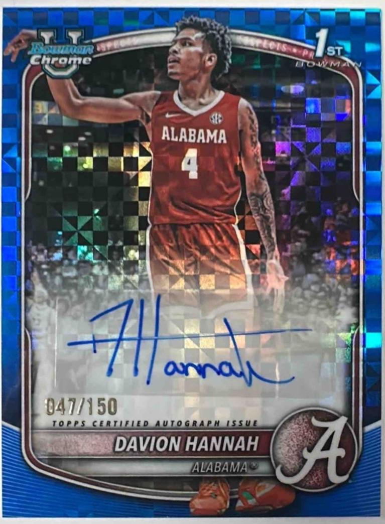 Davion Hannah [Blue X-Fractor] #CPA-DH