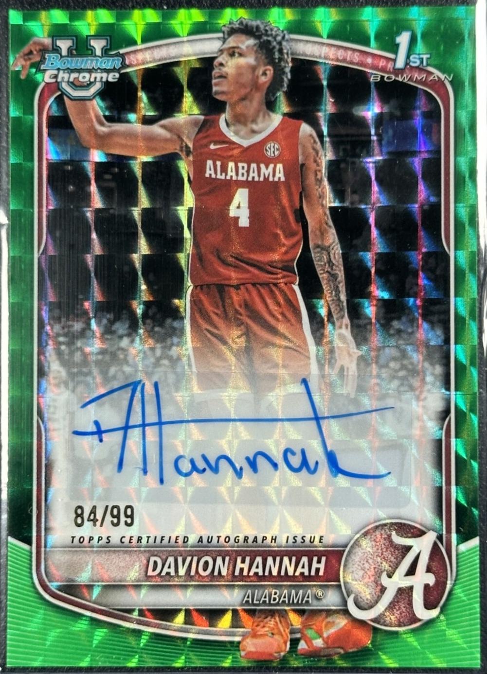Davion Hannah [Reptilian Green Refractor] #CPA-DH