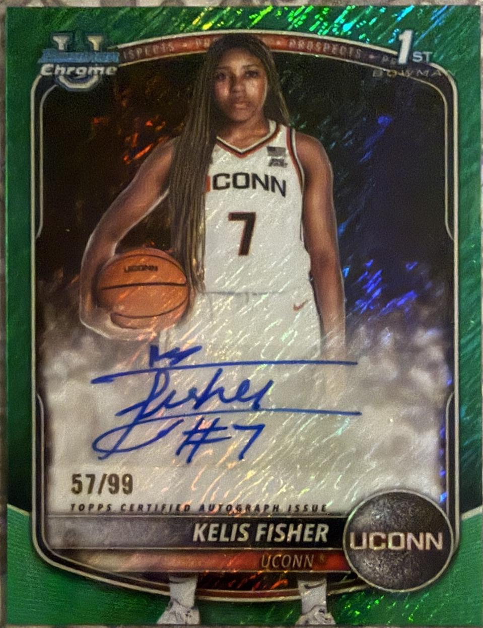 Kelis Fisher [Green Shimmer Refractor] #CPA-KF
