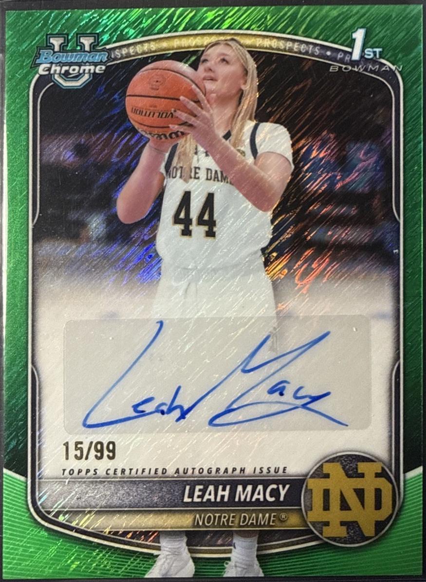 Leah Macy [Green Shimmer Refractor] #CPA-LM