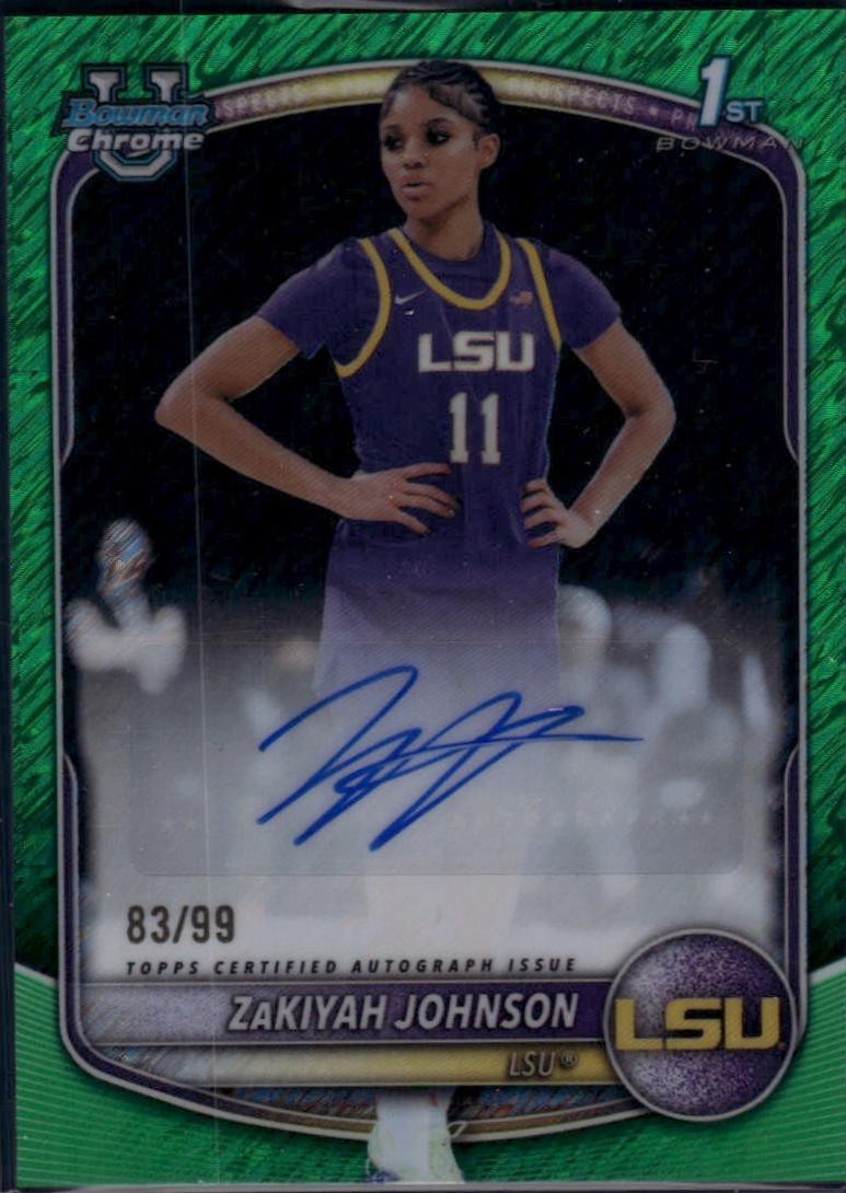 ZaKiyah Johnson [Green Shimmer Refractor] #CPA-ZJ