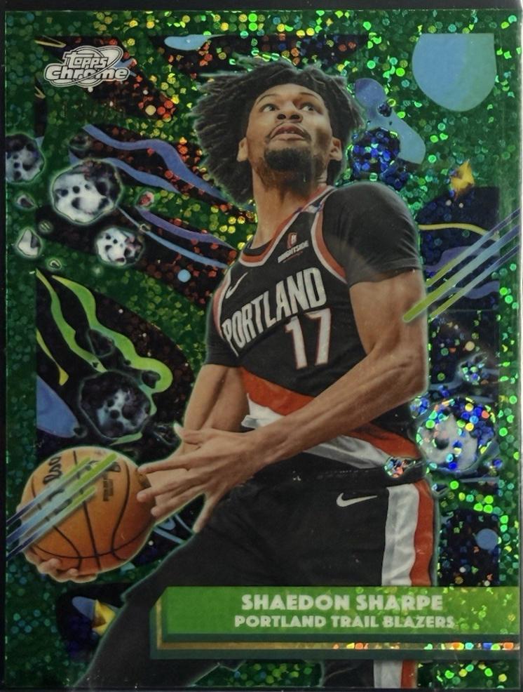 Shaedon Sharpe [Green Space Dust Refractor] #168
