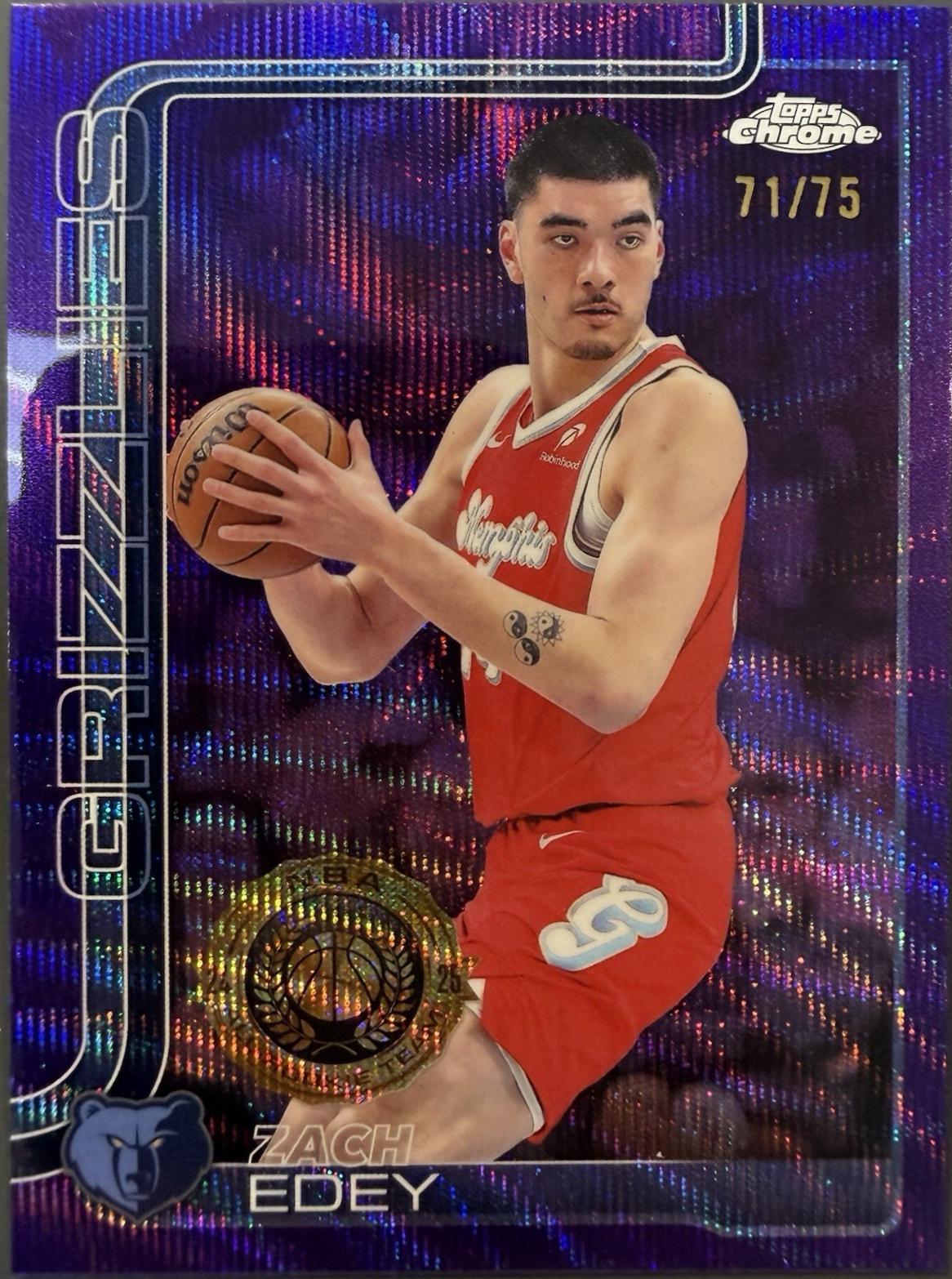 Zach Edey [RayWave Purple Refractor] #128