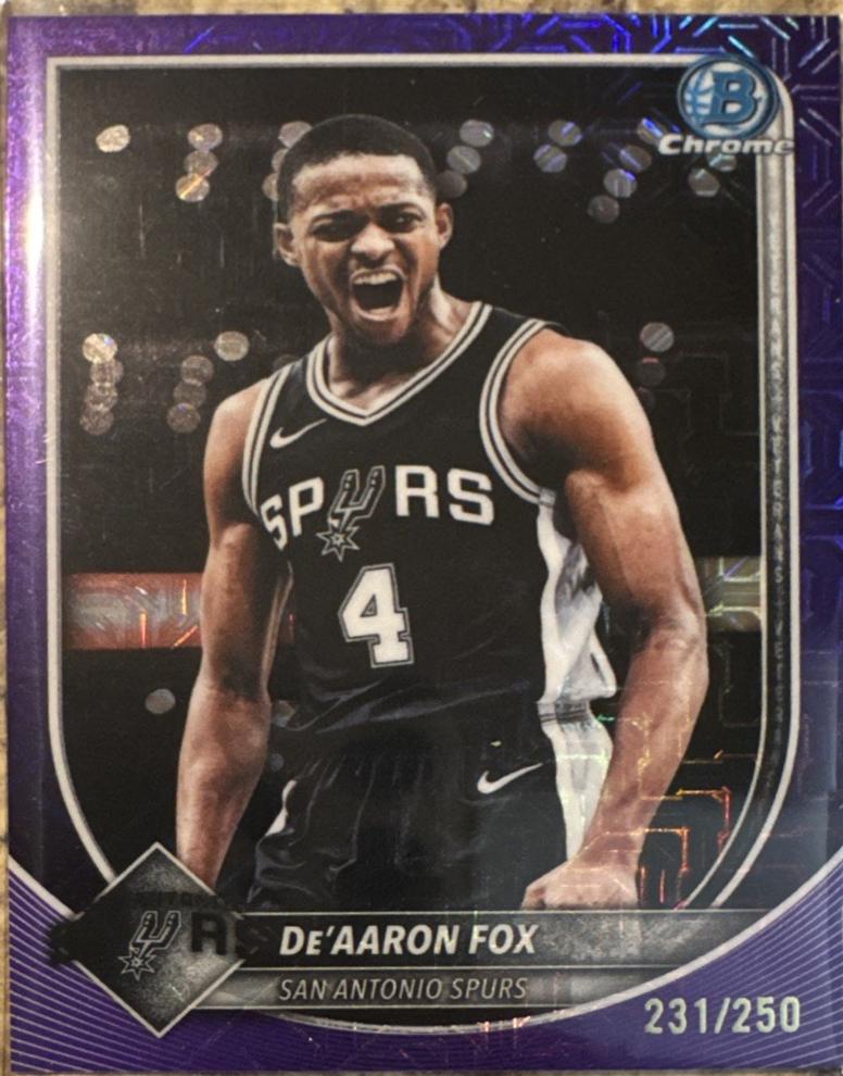 De'Aaron Fox [Purple Pattern Border] #144