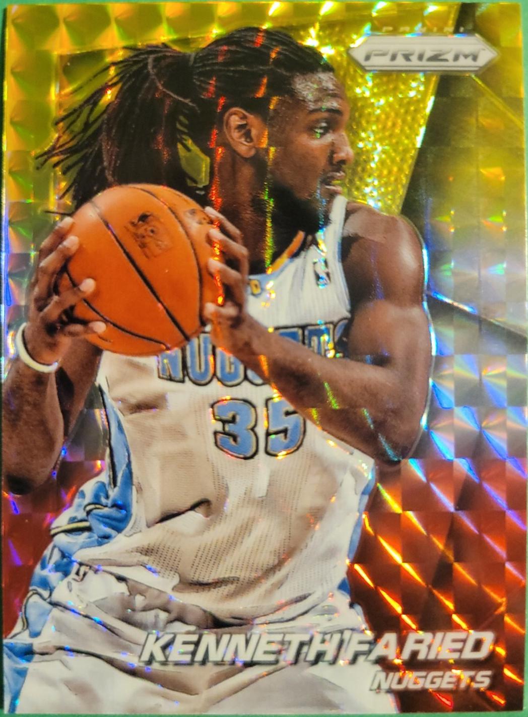 Kenneth Faried [Yellow and Red Mosaic Prizm] #66