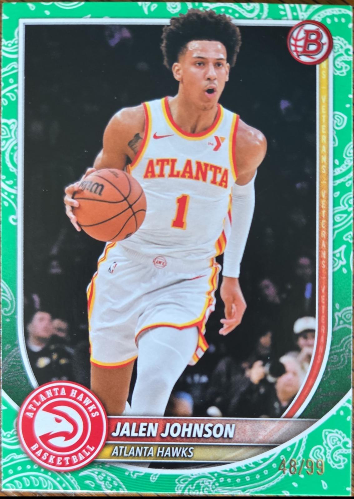 Jalen Johnson [Green Pattern Border] #85
