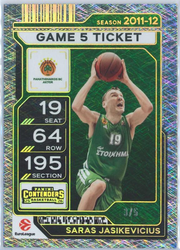 Saras Jasikevicius [Game Ticket Green Cracked Ice] #56
