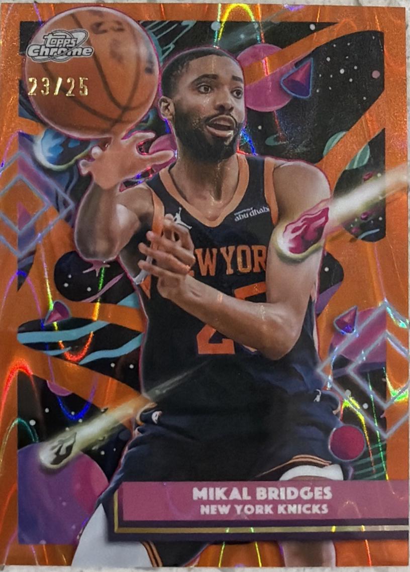 Mikal Bridges [Orange Galactic Refractor] #80