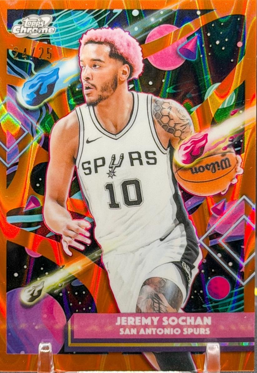 Jeremy Sochan [Orange Galactic Refractor] #25
