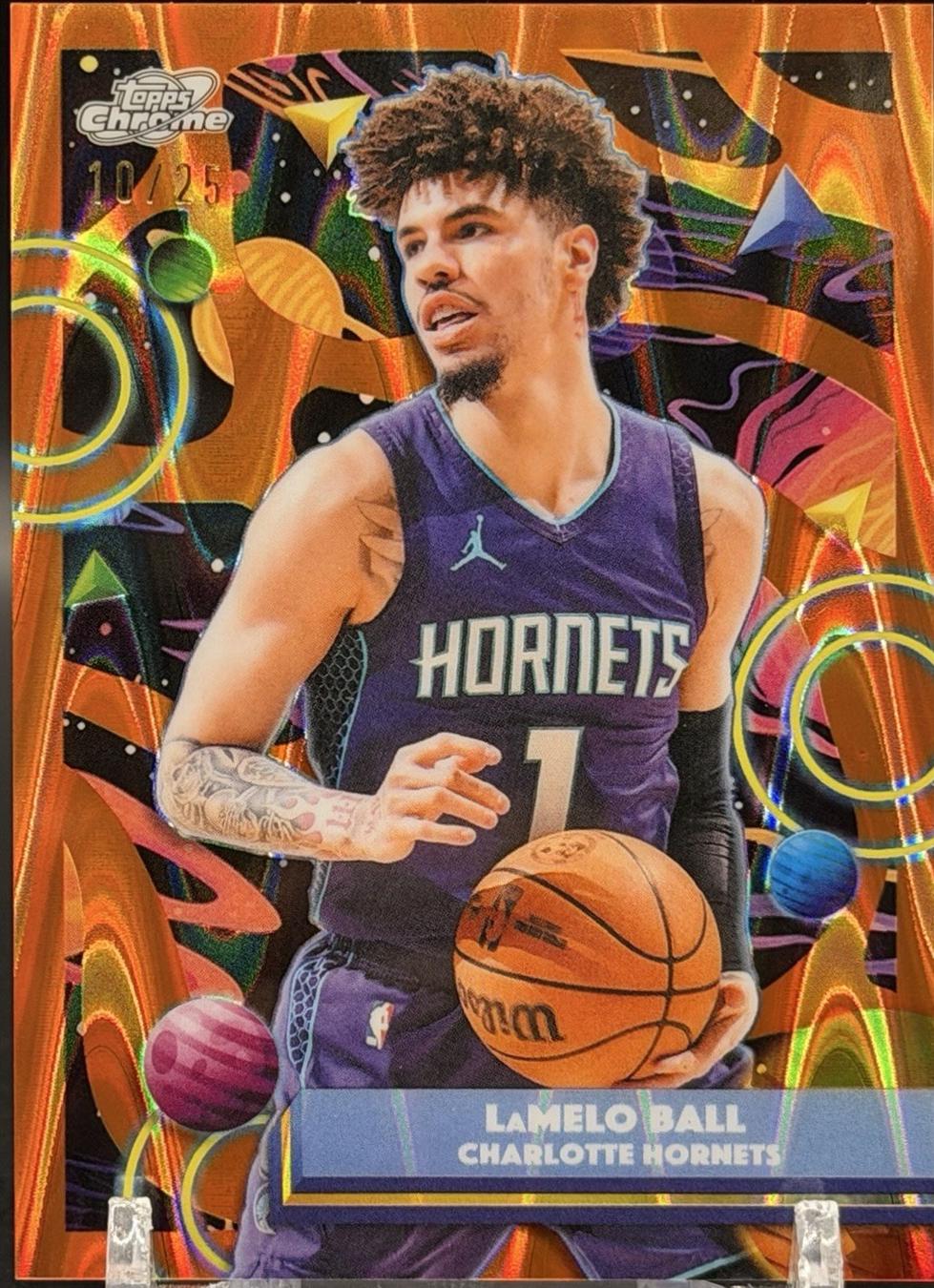 LaMelo Ball [Orange Galactic Refractor] #124