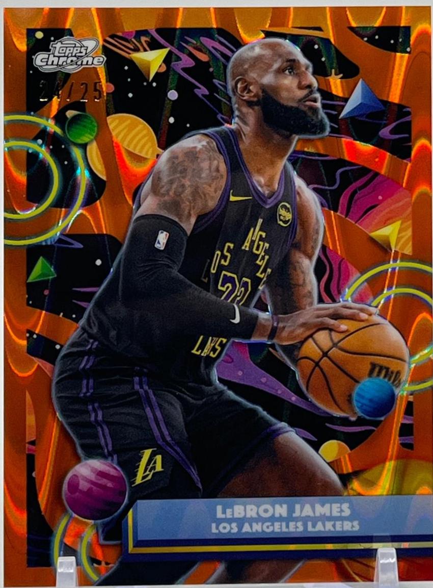 Lebron James [Orange Galactic Refractor] #157